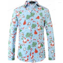 Men's Casual Shirts Plus Size Social Vintage Fashion Floral Leaf Pattern Long Sleeve Shirt Harajuku Vacation Y2k Clothing Custom