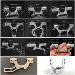 Hunting Slingshots 16stys Stainss Steel Multifunctional Slingshot Head 30/40/60 Large Support Head Long Rod Slingshot TTF Slingshot Accessories Q231110