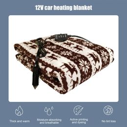 Electric Blanket 12 Car Electric Heated Blanket Mat Energy Saving Thermostat Heating Blanket Winter Body Warmer Heat Carpet Travel For Car RV SUV 231110