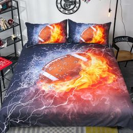 Bedding Sets 3D Textile Printing Sport Series Soft Duvet Pillow Cover Football Basketball Rugby Bedclothes Boy Gift