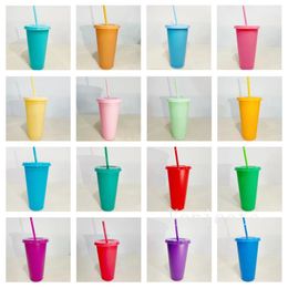 710ml plastics Tumblers Temperature sensitive Colour changing cup Large capacity plastic straw cups by sea T9I002487