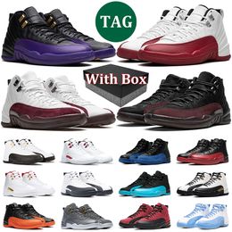 12s Cherry With Box Mens Basketball Shoes 12 Field Purple Brilliant Orange Stealth Royalty Gamma Blue Hyper Royal University Gold sports sneakers trainer