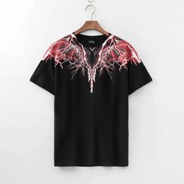 fashion brand mb short sleeve marcelo classic jersey burlon phantom wing t-shirt Colour feather lightning blade couple half t-shirt490I