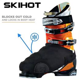Strap SKI ouble ski shoe cover waterproof warm black snow boot protection 231109
