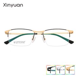 Sunglasses Frames Fashion 691 Glasses Frame Male B Titanium Ultra-light IP Electroplate Light Weight Flexible Optical Myopia Spectacles Eyeg