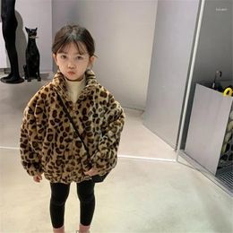 Down Coat 2024 Girls Cotton Jacket Leopard Pattern Kids Girl Warm Baby Thicken Jackets Top Children Winter Wear