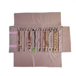 Jewellery Pouches Roll Bag Travel Case Display Holder Up Organiser For Pendant Chain