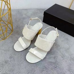 Women's multi-color thick sole sandals with two straps Women's fashionable metal buckle beach slide strap casual wear 35-41