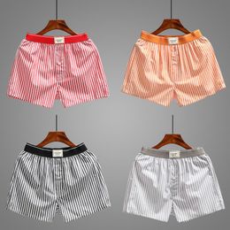 Underpants 3PCS/LOT Summer Men's Loose Sleep Underwear Cotton Aro Pants Pyjamas Large Size Square Corner Boxer Shorts