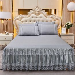 Bed Skirt Decorative lace ruffled bedding non slip bedding bedding 230410