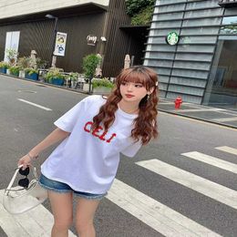 Womens Designer t shirt Shirt S2023 Spring/Summer Trend Casual Sweet Cool Girl Letter Print Loose Sleeve T-shirt Top Female