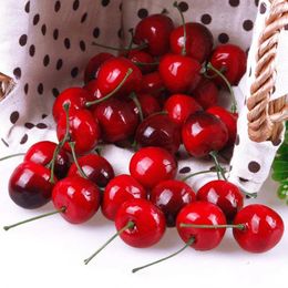 Party Decoration Simulated Cherry Foam Handmade Fruit Models Pography Props Wedding Ornaments Home Artificial