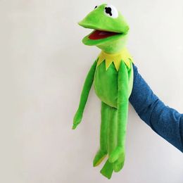 Puppets 60cm=23.6inch The Muppets KERMIT FROG Stuffed animals Hand puppet Plush Baby Boy Toys for Children Birthday Gift 231109