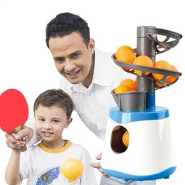 Table Tennis Sets 4*AA Mini Table Tennis Robot Parent-child Student Sender Pitching Serve Machine Trainer Gift Racquet Sport 40 Ping Pong Balls 231109