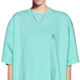 Designer summer women t shirt Correct Version Summer Embroidery English Label Unisex Loose Casual Sleeve T-Shirt