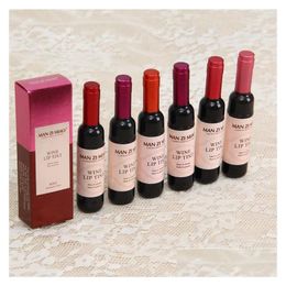 Lip Gloss Arrival Red Wine Bottle Matte Tint Waterproof Long Lasting Lipgloss Moisturise Cosmetic Liquid Lipstick 6 Drop Delivery He Dht1D