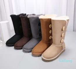 CLASSIC DESIGN BUTTON WOMEN SNOW Boots TALL WOMEN BOOTS KEEP WARM Boots