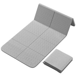 Foldable Yoga Mat Eco Friendly TPE Folding Travel Fitness Exercise Mat Double Sided Non-slip for Yoga Pilates Floor Workouts