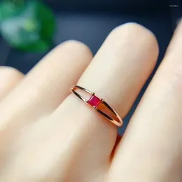 Cluster Rings Natural And Real Ruby Ring Silver 925 For Charm Luxury Designer Finger Women Fine Jewelry