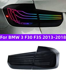 Car LED Taillights For BMW 3 F30 F35 2013-20 18 RGB Taillight Assembly Start Up Animation Turn Lights Rear Reverse Lights