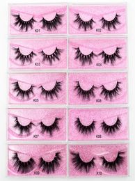 K01K22 22styles Mink eyelash Vendor Lashes factory 100 cruelty luxury 15mm 20mm 25mm 5d 6d 8d eyelashes mink strips8600411