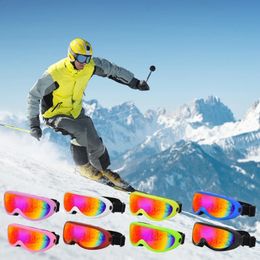 Ski Goggles TPU Ski Goggles Waterproof Windproof Wear Resistance Durable Anti Deform Skiing Glasses for Men Women Boy Girl Teenager 231109