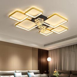 Ceiling Lights Nordic LED Square Light Modern Flush Mount Chandelier For Living Room Bedroom Dining Lustre Chambre