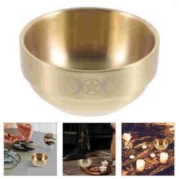 Bowls Sacrificial Bowl Worship Pentagram Utensil Supplies Brass Decor Decorate Sacrifice Tool Stainless Steel Bling