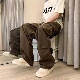 2024 New Men's Pants Men Casual Cargo Pants Streetwear Big Pocket Baggy Mopping Trousers Harajuku Hip Hop Loose Women Wide Leg Pants Overalls 250