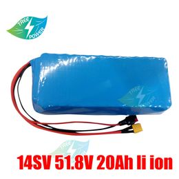 51.8v 20ah rechargeable e-bike battery 52v 20ah 1500w lithium ion battery pack for electric scooter skateboard + 3A charger
