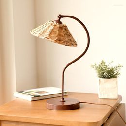 Table Lamps Nordic Style Lamp French Countryside Led Desk Japanese Literature And Art Bedroom Bedside Night Light Lights Vintage