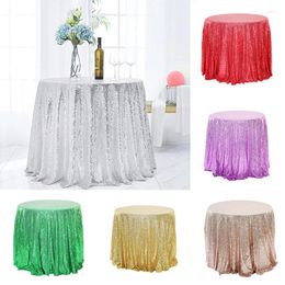 Table Cloth 100/120/180cm Round Cover Glitter Sequin For Wedding Party Home Decor Rose Gold Silver Tablecloth Drop