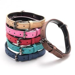 Dog Collars Leashes Adjustable Pet Puppy Kitten Collar And Leash Set Outdoor Dog Walking PU Leash Leather Fashion Dog Supplies Pet Accessories 231110