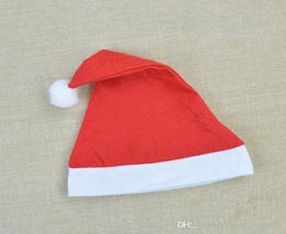 Red Christmas Hats Children Adult Christmas Hats Santa Hats Cap for Christmas Party 4030cm high quality Props9639522