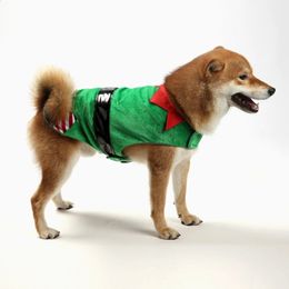 Dog Apparel Red and Green Costume Light up Elf for Medium Dogs to Large Dogs for Christmas for Small Large Dog Holiday Po Props 231110