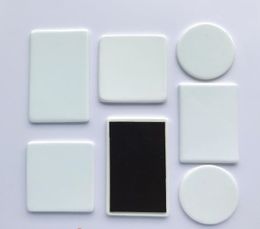 Magneti per frigorifero in ceramica a sublimazione Adesivi per magneti per frigorifero a trasferimento di calore in bianco a forma di cuore SN4359