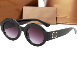 Stylish Round Pilot Eyewear Multicolor Letter Sun Glasses Light Colored Lenses Couple Vacation Sunglasses With Box1509746