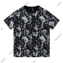 Paris Designer Tie Dye Cotton dye t shirt for Men and Women - Summer Collection in Black, White, and Gray (S-XXL)