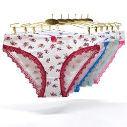 Women's Panties Free delivery of 5 pieces/batch of sexy low waisted underwear cotton women's printed fabric women's underwear 89396 230410