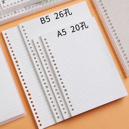 20/26Holes Loose-Leaf Notebook Refill 60Sheet Spiral Binder Paper Index Inside Page Dot Grid Blank Stationery