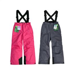 Skiing BIB Pants Winter Kids Overalls Boy Girl Waterproof Cotton-padded Warm Ski Pants Children Outdoor Clothing 4 5 6 8 10 12 14 years 231109