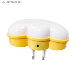 Night Lights WoodPow Light Sensor Control Night Light Cloud Shape EU US Plug Novelty Children's Night Lamp For Baby Room Gift Illuminator R231110