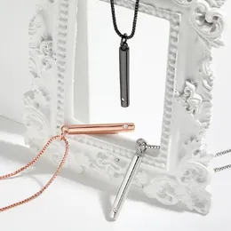 Chains Punk Feng Shui Drop Round Rod Pendant Necklace Fashion Essential Hip Hop Minimalist Cylinder Necklaces For Women Girls