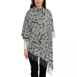 Scarves Women's Scarf With Tassel Music Notes Song Long Super Soft Shawl And Wrap Piano Musical Gift Gifts Pashmina