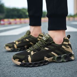 Original shoes Camouflage Fashion Sneakers Women Breathable Casual Shoes Men Army Green Hundred Hollowed Trainers Plus Lover jogging Shoe Size 35-45