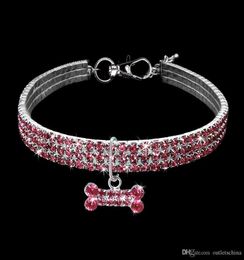 Bling Rhinestone Pet Cat Collar Alloy Diamond Puppy Pets Collars Leashes For Little Medium Dogs S M L Jewellery dog accessories5014685