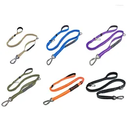 Dog Collars Q1JB Leash Bungee For Outdoor Walking Hiking Reflective Rope Running Tracting Harnesses