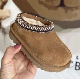 Boots Australia Kids Toddler Cute Tasman Ii Slippers Tazz Baby Shoes Chestnut Fur Slides Sheepskin Fashion Ultra Mini Boot Winter Mules Slip-on Suede Booties b197