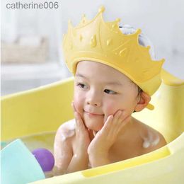 Shower Caps Baby Shampoo Magic Tool Eye Protect Adjustable TPE Shampoo Cap Infant Children Shower Cap Children Waterproof Bath ShampooL231110