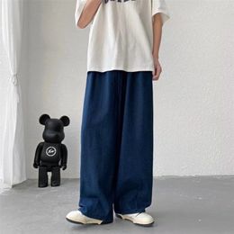 Men's Jeans Oversized jeans for men's fashion blue casual wide leg jeans for men's street clothing loose hip-hop straight jeans for men's Trousers M-3XL 230410